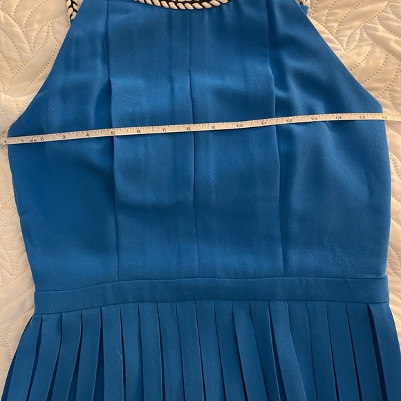 Blue Pleated Dress with roping detail - Picture 2 of 6